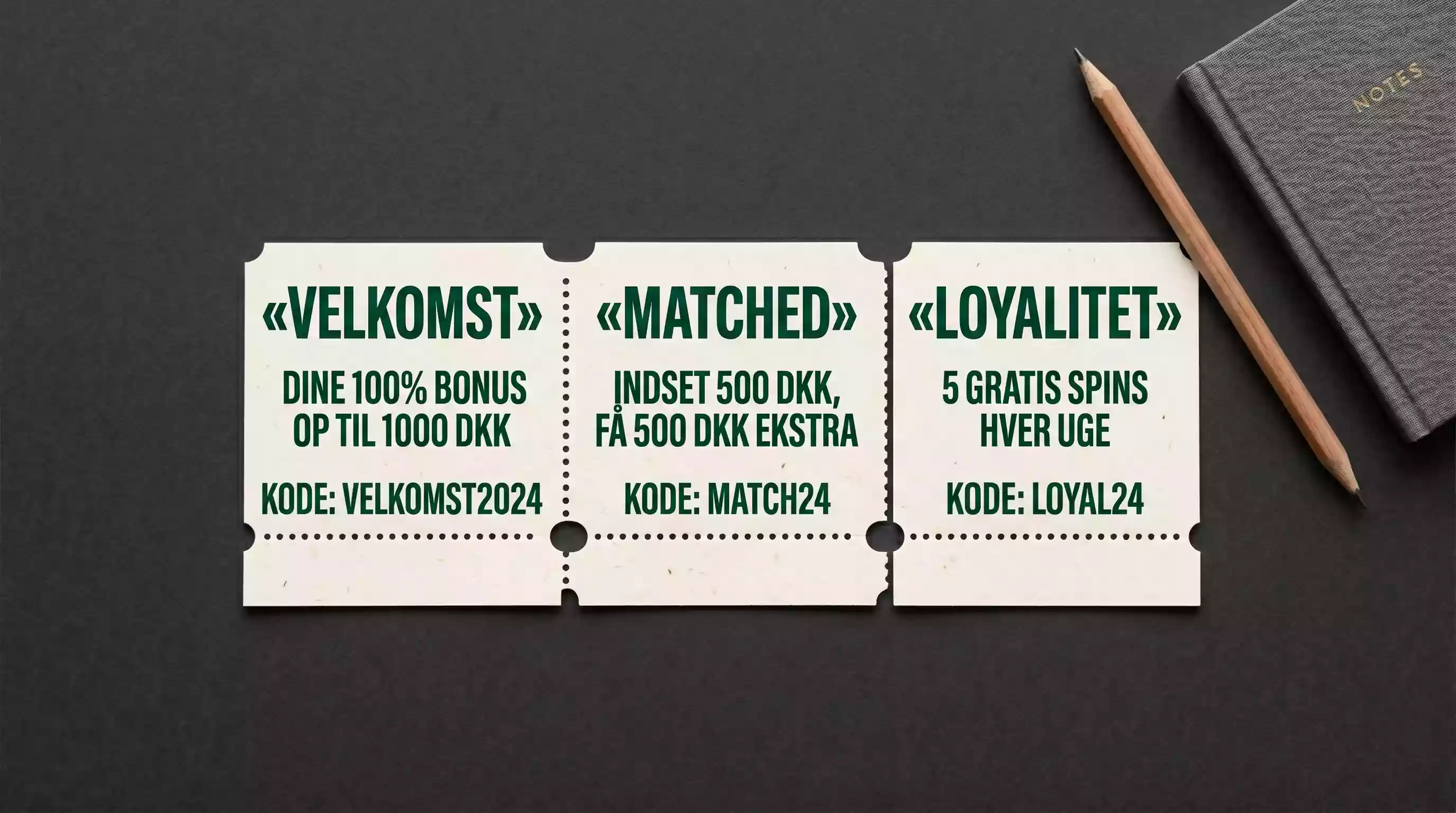 Voucher-lignende freebet-billet som symbol på danske velkomst- og loyalitetsbonusser
